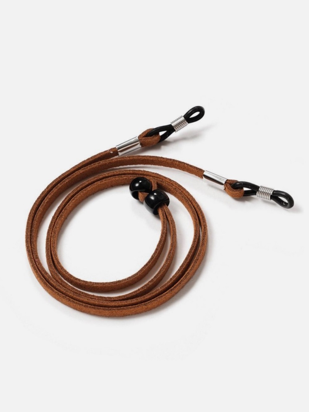 Brown Leather Suede Glasses Lanyard Strap - Picture 4 of 5